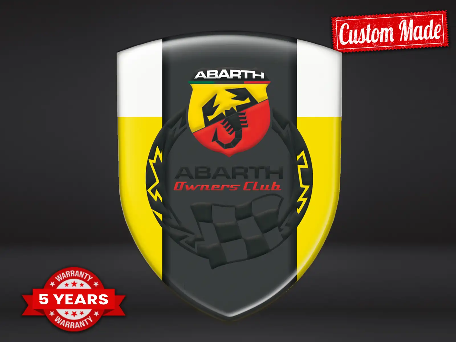Fiat Abarth Pegatinas Silicona Auto Profesional Diseño Personalizable